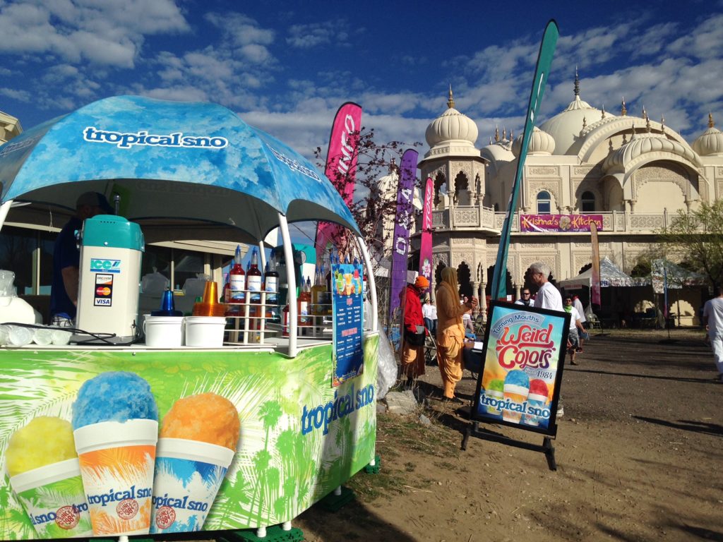 Tropical Sno gazebo at Color Festival